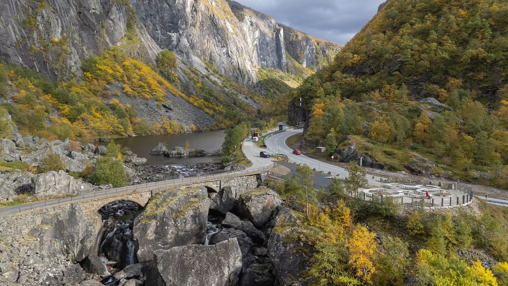Måbø bru rasteplass på riksvei 7.